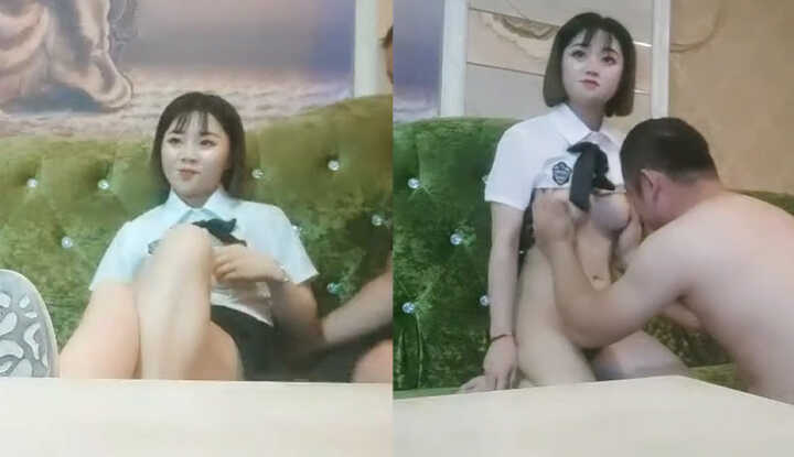 PaliTube - Tan Hua Ge Tang Tan Hua Chen Xiansheng, JK Student Noisy Sister Tight Forcing Sitting on Daddy's Big Meat Stick
