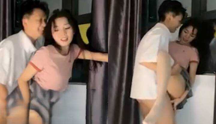 PaliTube - สงสัยว่าสามีเธอจะคิดยังไง ถ้าเขารู้ว่าเธอกำลังโดนเย็ดที่หน้าต่างแบบนี้