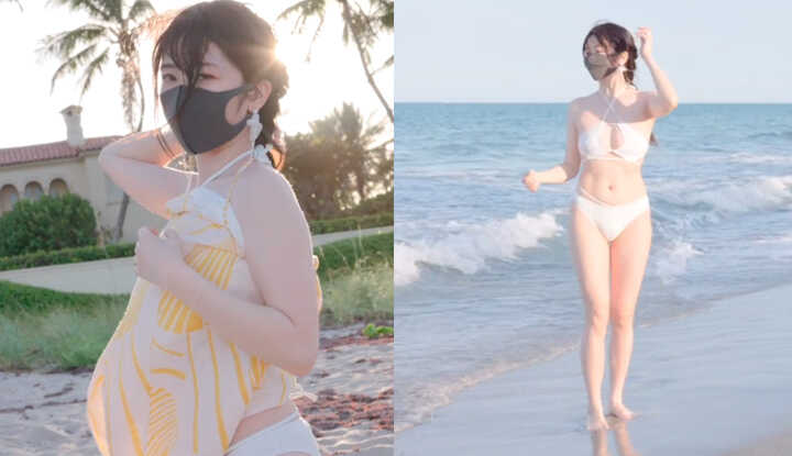 PaliTube - คลิปหลุด OnlyFans ซีรีส์คอลเลกชันสั้นของ HongKongDoll ในห้องชายหาด