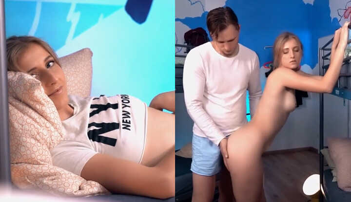 PaliTube - สาวผมบลอนด์เซ็กซี่ถูกเพื่อนร่วมห้องล่อลวงให้มีเซ็กส์