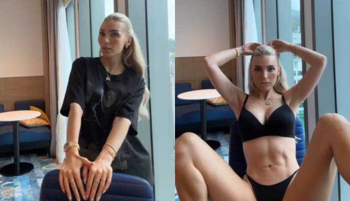 PaliTube - Alexis ที่ผมบลอนด์ Alexisshv ถอดเสื้อผ้าของเธอและโชว์นมใหญ่ของเธอ