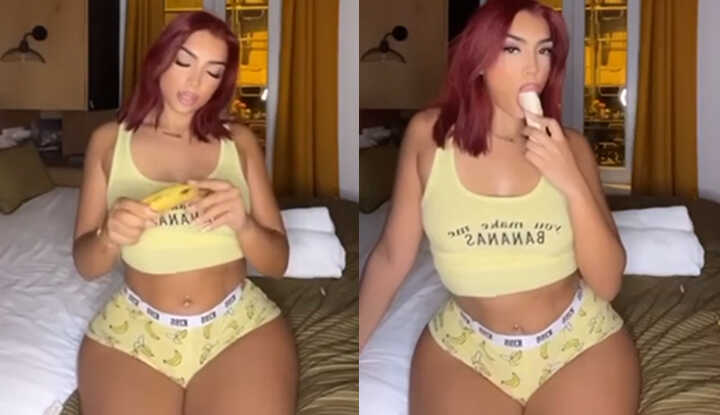 PaliTube - Mel Pops กำลังดูดริมฝีปากอย่างลึก ในขณะที่มองตาคุณ และส่งเสียงหึ่งตลอดทั้งวิดีโอ ฉันกำลังดูดนมอยู่ด้านหนึ่ง และเหมือนเด็กที่น่ารัก กำลังขยับตัวไปมาอีกด้านหนึ่ง