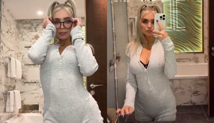 PaliTube - คลิปหลุดของ Alexis ที่สวมชุดชั้นในเซ็กซี่ในห้องน้ำ MYM