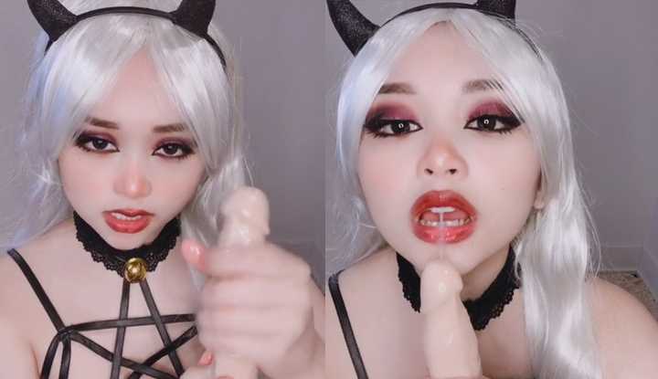 PaliTube - Fair-skinned, lascivious little devil, erotic oral sex