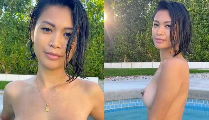 PaliTube - สาวหน้าคม โชว์นมในสระว่ายน้ำ