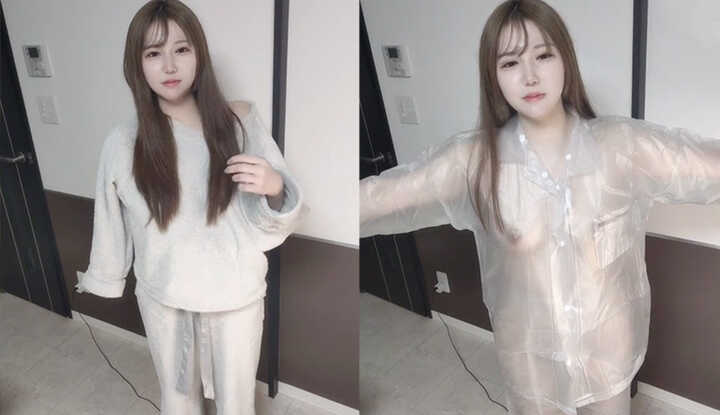 PaliTube - cocoa_nomimono สวมเสื้อกันฝนใส เผยให้เห็นเรือนร่างเซ็กซี่ของเธอ