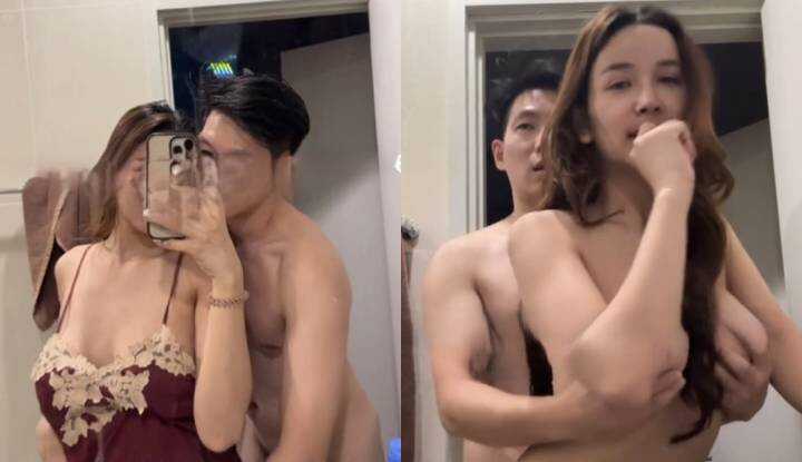 PaliTube - ดาวโอนลี่แฟนmimie_chnt69 เย็ดกระแทกกับแฟน หน้ากระจก