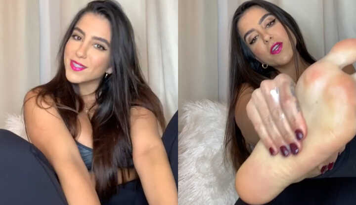 PaliTube - เลน่า ‘เดอะ พลัก’ เทคนิคฟุตจ๊อบแนะนำทางเพศ: วิดีโอเซ็กซ์เทป OnlyFans รั่วไหล