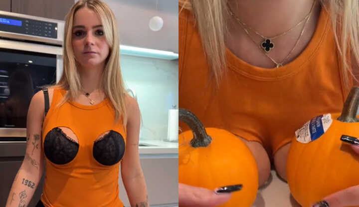 PaliTube - Kaitlyn Krems ตัดรูในเสื้อที่สวมใส่ได้ดีเพื่อเพิ่มความตื่นเต้นและทำให้คุณตื่นตัว วิดีโอ OnlyFans ที่รั่วไหล