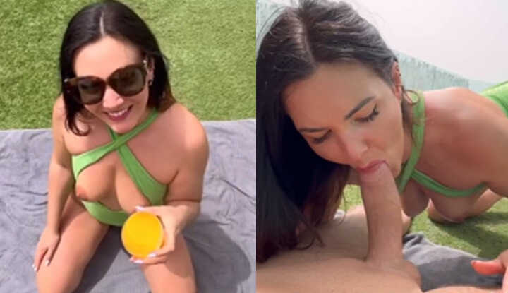 PaliTube - Ava Moore กำลังเพลิดเพลินกับแสงแดดและควยในลานบ้าน - คลิปหลุด OnlyFans