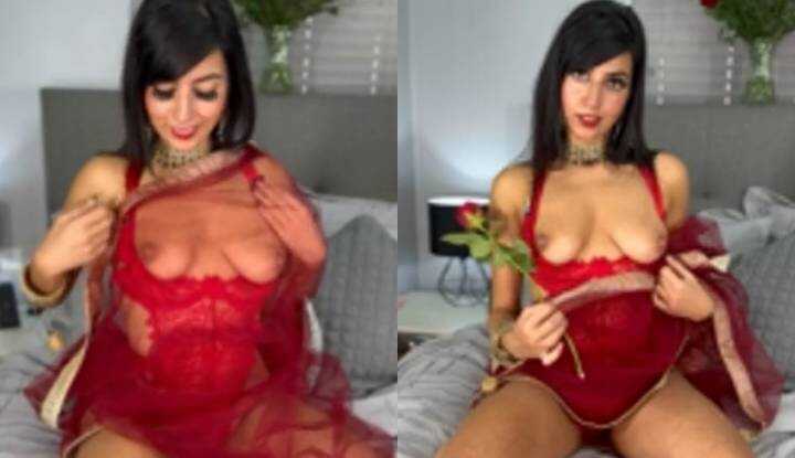 PaliTube - Aaliyah Yasin- สวมชุดนอนเซ็กซี่สีแดงรอคุณอยู่บนเตียง Onlyfans video leaked