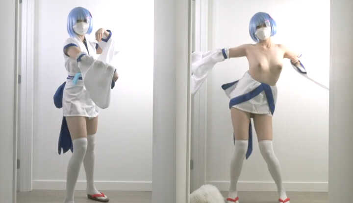 PaliTube - วิดีโอ OnlyFans ที่รั่วของ HongKong Doll จาก Re:Zero เรม เปลือยกาย ลองเต้นครั้งแรก