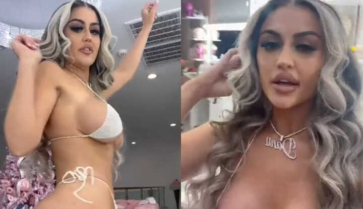 PaliTube - Danii Banks - สาวเซ็กซี่อกใหญ่เตรียมแกะของขวัญ OnlyFans video leaked