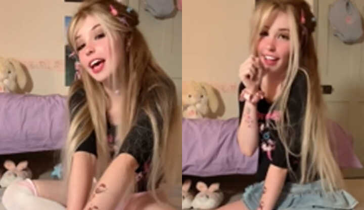 PaliTube - Belle Delphine-สวมกระโปรงมินิที่น่ารักเพื่อยั่วเย้าคุณ OnlyFans video leaked