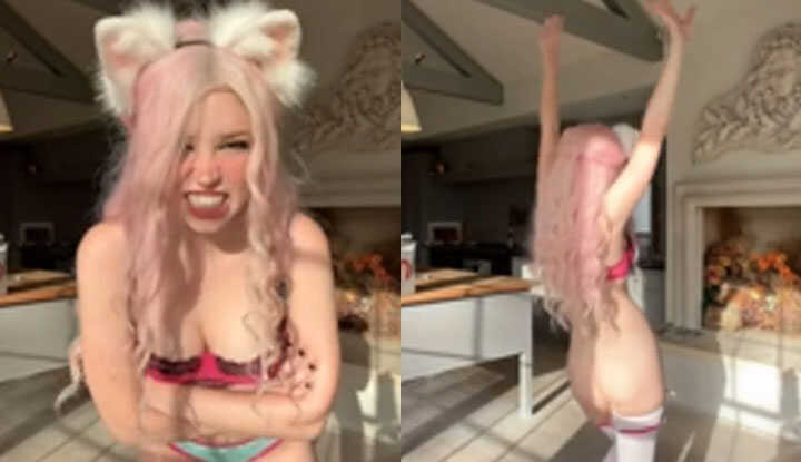 PaliTube - Belle Delphine-สาวลูกแมวน่ารักเต้นเปลือย OnlyFans video leaked