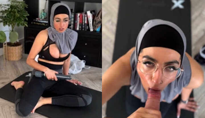 PaliTube - Aaliyah Yasin-ฮิญาบี Aaliyah ถูกเพื่อนร่วมบ้านจับได้ โดนน้ำแตกใส่หน้าใหญ่ Onlyfans video leaked