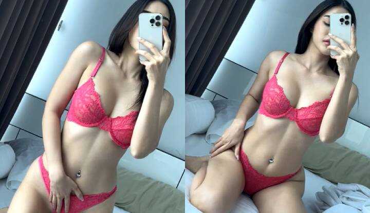 PaliTube - Carolinaaxox- ถ่ายเซลฟี่ในชุดสีชมพูที่เพิ่งซื้อใหม่ Onlyfans video leaked