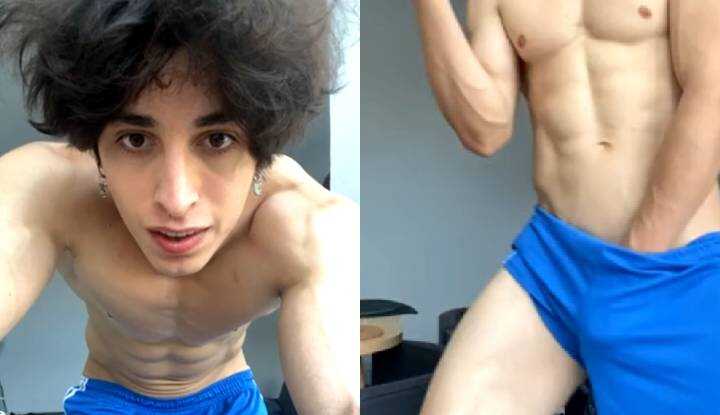 PaliTube - Youssef khelil - แสดงกล้ามเนื้อและเต้นรำร้อนแรงด้วยองคชาต Onlyfans video leaked.