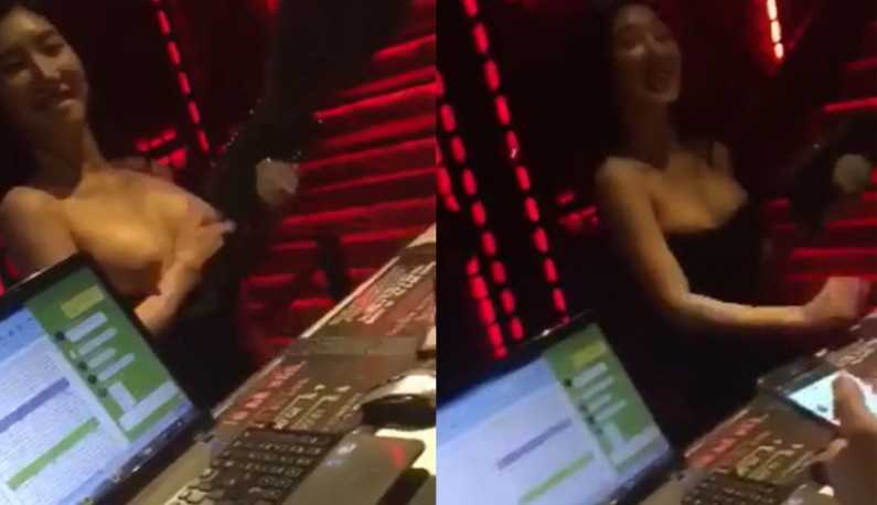PaliTube - [เกาหลี] สาวเซ็กซี่โชว์นมเพื่อเข้าผับ