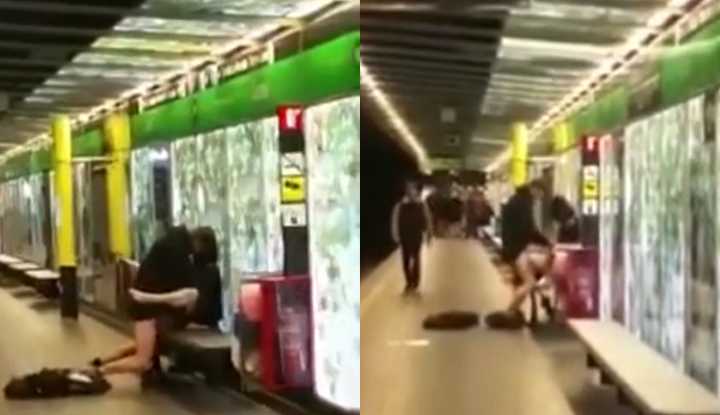 PaliTube - [ยุโรป]  คู่รักขี้เงี่ยน ลงรถไฟปุ้บก็เย็ดกันริมชานชาลาเลย ไม่รู้ไปโดนตัวไหนมา