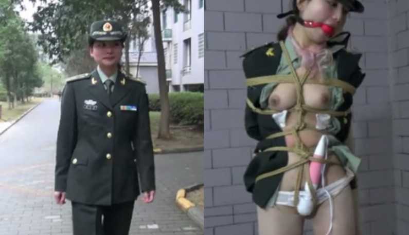 PaliTube - นางแบบสาวเรนนี่ ใส่ชุดทหารสาวโดนมัดอย่างโหด