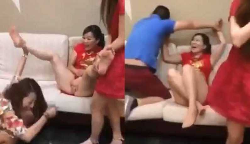 PaliTube - เพื่อนสาวเล่นกัน สุดท้ายสามีก็มาร่วมงานด้วย