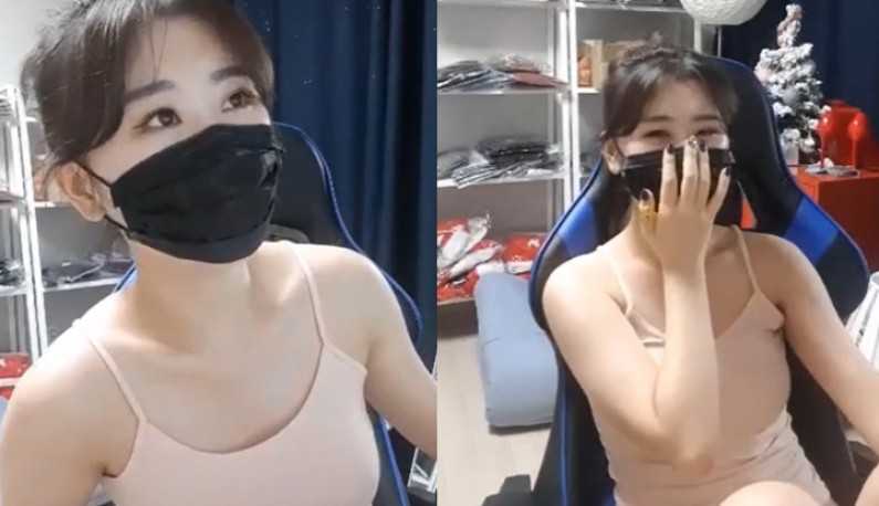 PaliTube - (เกาหลี)น้องสาวหน้ากากดำไลฟ์สดกระแทกเสียว