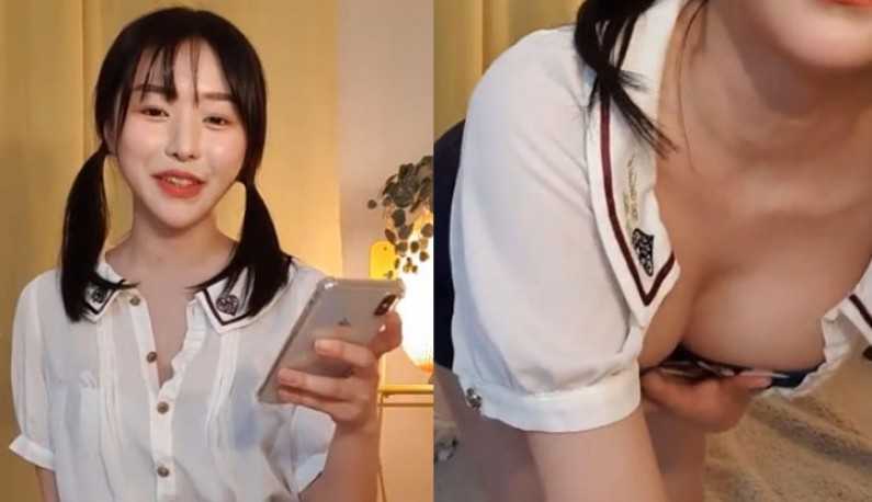 PaliTube - [เกาหลี] สาวไลฟ์สดผมหางม้าคู่ ถนอมเนื้อเหมือนทองคำ จะให้เธอเปลือยช่างยากเย็น ~
