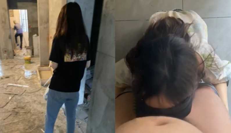 PaliTube - คู่รักผัวเมียโชว์อมควยให้ช่างซ่อมบ้านดู