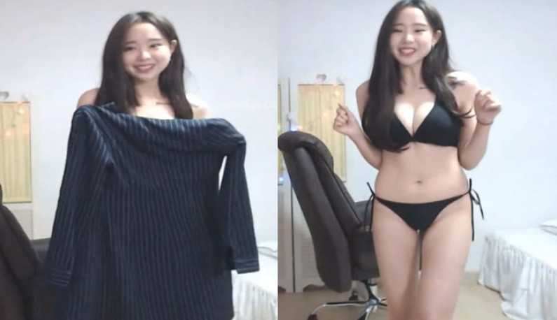 PaliTube - (เกาหลี)สาวสวยลองไลฟ์สดครั้งแรกยังพูดไม่ค่อยเก่ง เลยถอดเสื้อผ้าโชว์ซะเลย น่ารักสุดๆ
