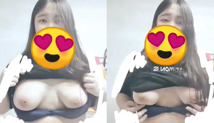 PaliTube - (เกาหลี)สาวน่ารักนมโต เปิดเสื้อมาแบบนี้ใครจะไม่ละลาย