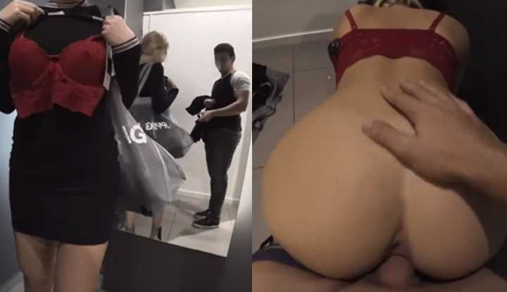 PaliTube - คู่รักเย็ดกันในห้องลองเสื้อ แฟนสาวก้นใหญ่มาก