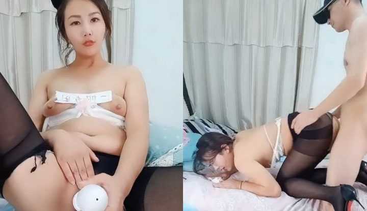 PaliTube - สาวถุงน่องดำ ของลองทั้งควยปลอมควยจริงเลยนะ
