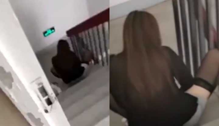 PaliTube - คลิปหลุด เจอสาวสวยกำลังช่วยตัวเองที่บันไดหนีไฟ