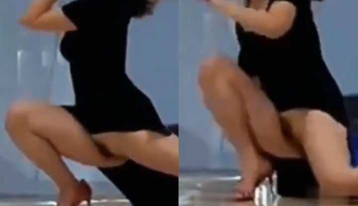 PaliTube - คลิปหลุด กำลังโชว์เต้นอยู่ดีๆสะดุดล้มหีเปิด