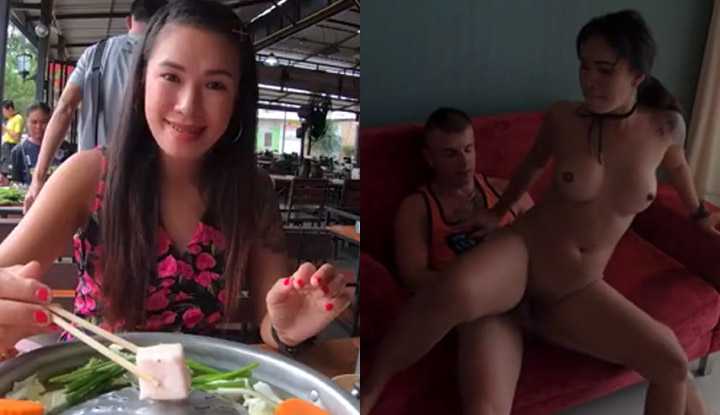 PaliTube - หนังxxxเย็ดสาวร้านหมูกะทะที่เชียงใหม่ Ro89 Pornฝรั่งถ่ายทำเองแล้วเย็ดอย่างฮาร์ดคอร์ สาวไทยนั่งเทียนกอดคอฝรั่งขย่มตอถี่ๆ น้ำแตกพร้อมชมวิว