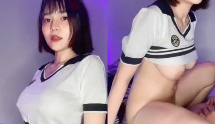 PaliTube - คลิปหลุด Onlyfans pimnalin น้องเมจิค นั่งขย่มเอาหีบดควยให้ผัว โยกเอวอย่างพริ้วแล้วโดนจับแหวกขาเอาควยกระแทกรัวๆจนน้ำแตก
