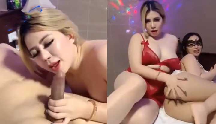 PaliTube - คลิปหลุดmlive น้องอากิตะ สาวอวบชวนเพื่อนสาวนมใหญ่มารุมเย็ดคู่เทพ สวิงกิ้ง รุมโม๊คควย แล้วผลัดกันเย็ดสด แตกใส่ปากอย่างฟิน