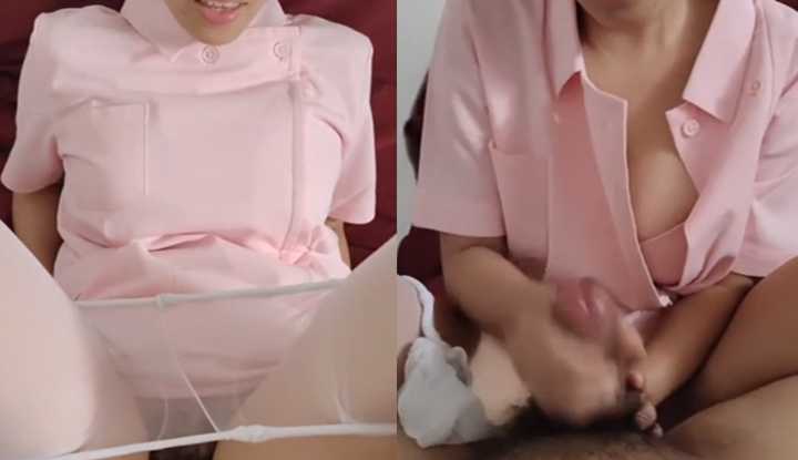 PaliTube - Melon Ice หนังXXXไทย เมล่อนไอซ์คอสเพลย์ในชุดพยาบาลสีชมพู นัดเพื่อนมาเป็นคนไข้แล้วดูแลอมควยชักว่าว ก่อนโดนซอยหีถี่ท่าหมา จับแหกหีเย็ดสดครางสุดเสียว แล้วเพื่อนปล่อยน้ำเงี่ยนแตกใส่ตัวเยิ้มมาก