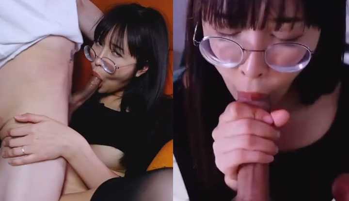 PaliTube - สาวกับแว่นตาที่ซับซ้อน การร่วมเพศที่มีความหลงใหลบนโซฟาสีส้มนั้นน่าหลงใหลอย่างสวยงาม