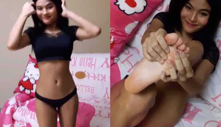 PaliTube - สาวไทยมากับผ้าปูลายคิดตตี้ เทอโดนล่อกดเย็ดคาเตียงสุดที่รักเลย