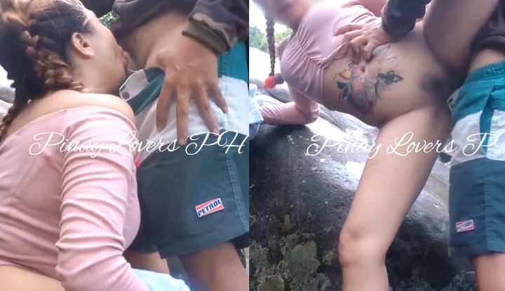PaliTube - คลิปโป๊เย็ดกันที่น้ำตกชื่อดังกำลังเป็นข่าวในเน็ต คู่รักทำคอนเท็นขาย Onlyfans ขึ้นไปเอากันที่น้ำตกบนโขดหิน