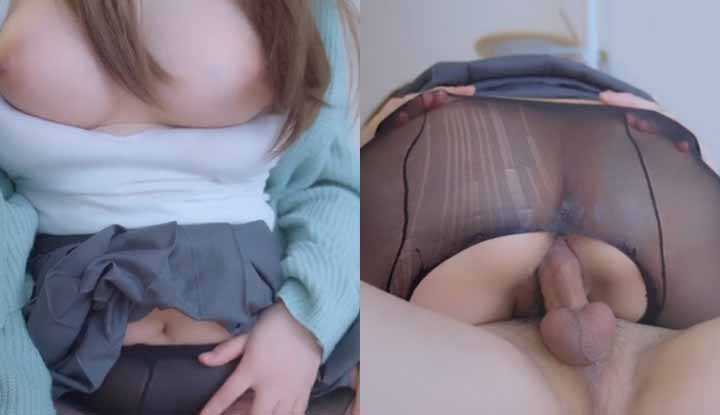 PaliTube - สาวนมใหญ่ใส่ถุงเซ็กซี่สีดำ นั่งบนหัวและแทรกหัวปล่อยอย่างกระตือรือร้นโดยไม่มีถุงยาง
