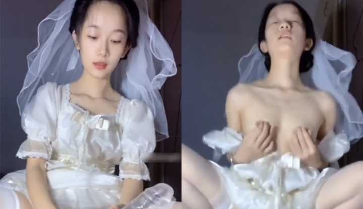 PaliTube - ชุดแต่งงานผ้าไหมสีขาวคุณภาพสูง สุภาพสตรีที่สุขภาพดีมาก มีเพศสัมพันธ์อย่างรุนแรง