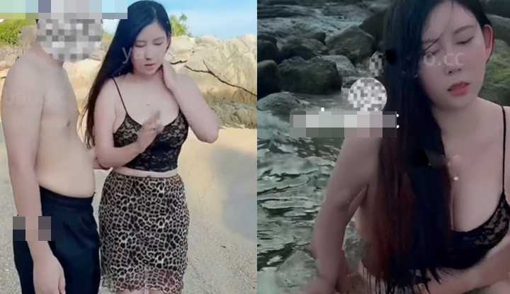 PaliTube - ภาพของสาวชาวหาดที่รับลูกค้าบนชายหาดในตอนเย็นนั้นกระตุ้นเกินไปและทำลายสายตา