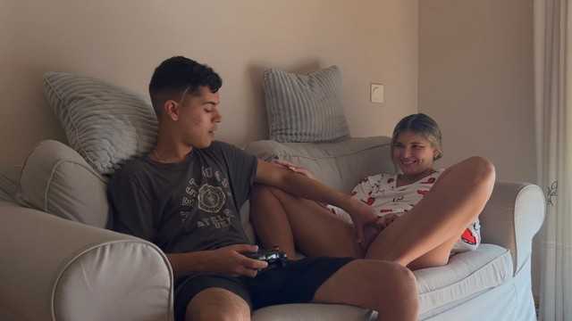 PaliTube - My stepsister won't let me finish a video game until I fuck her first