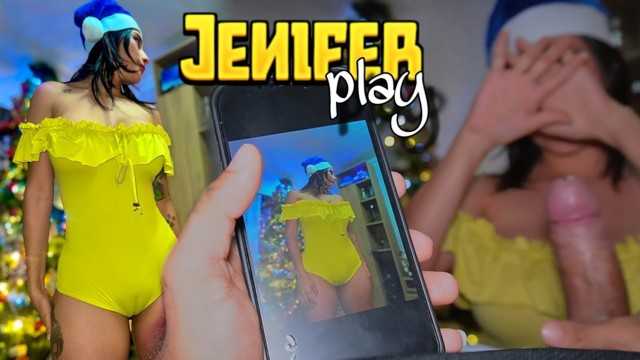 PaliTube - MERRY CHRISTMAS! Horny girl rides her friend's cock - JENIFER PLAY