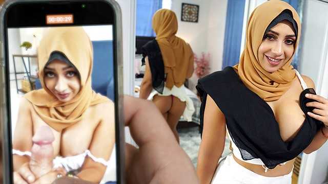 PaliTube - Religious Milf Lilly Hall Gives Younger Guy A Blowjob During Online Live Video - Hijab Mylfs