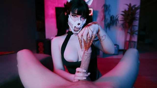 PaliTube - MollyRedWolf is testing you. Try not to cum. TittyFuck, Femdom, Handjob, Creampie