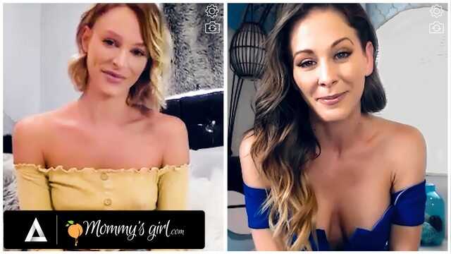 PaliTube - MOMMYSGIRL Thirsty Emma Hix And Stepmom Cherie DeVille Share Their Wet Pussy On Cam